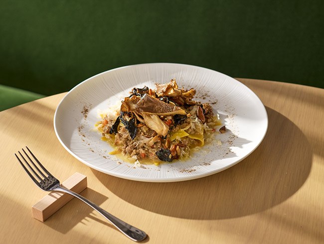 Maltagliati Funghi e Salciccia